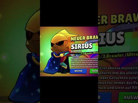 The new Brawler Sirius🥶🥵#newbrawler#gaming#brawlstars#shorts#viralshorts#sirius