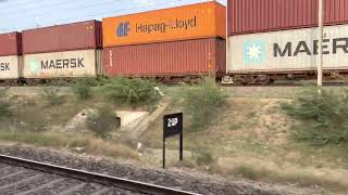Double Stack Container Train 🚂 | Goods train