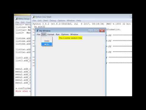 Adding Menulist in Menu on Window in Python