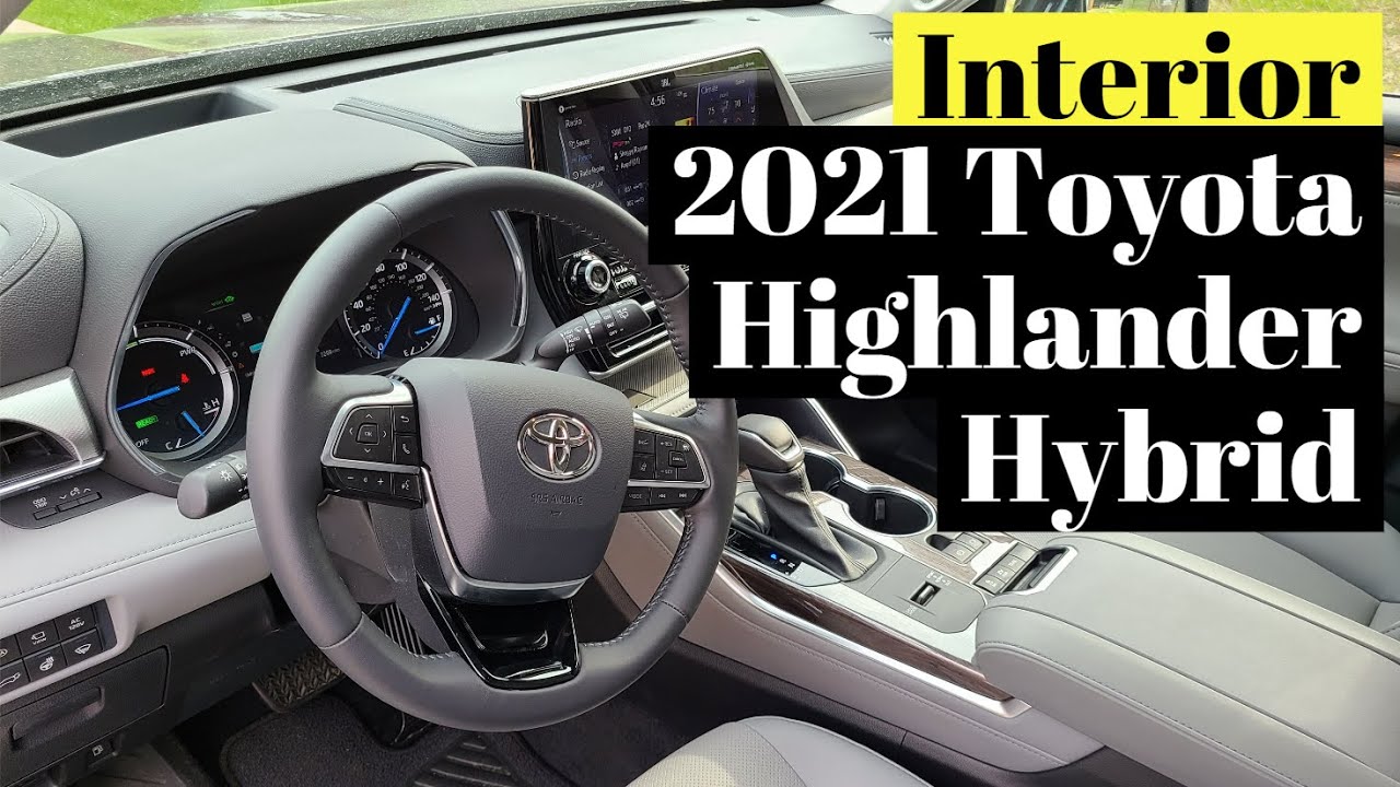 2021 Toyota Highlander Hybrid Platinum Interior YouTube