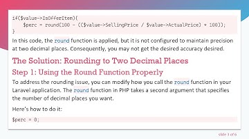 Rounding to Decimal Points in Laravel