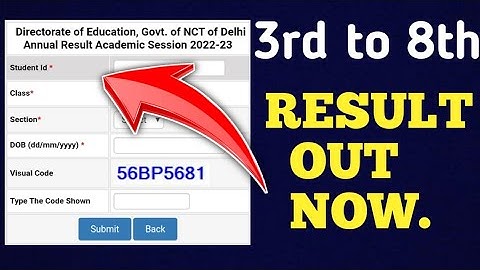 Result out Now for Class 3rd to 8th | DOE Delhi Session 2022-23 | annual result.