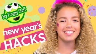 New Year's Eve Hacks: DIY Confetti Slime, Confetti Popper, Balloon Drop | MyFroggyStuff x GoldieBlox