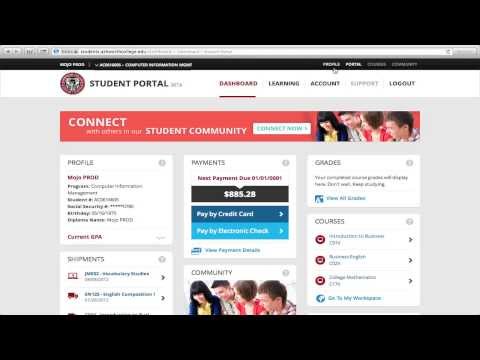 How To Manage Your Profile In The Ashworth College-JMHS Student Portal
