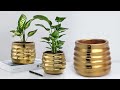 Easy cement pottery making || Cement flower vase - Cement planter Making