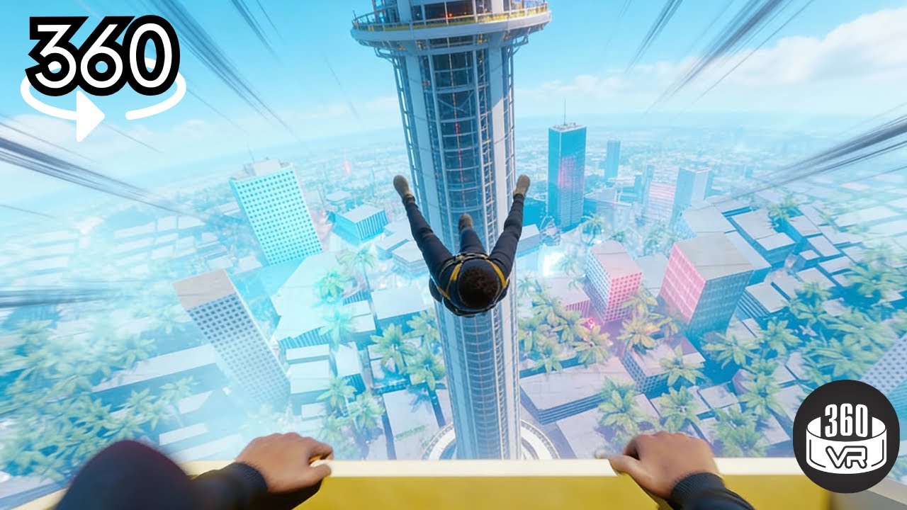 Endless Falling in 360° VR 😵‍💫 | Water Slide Nightmare Experience