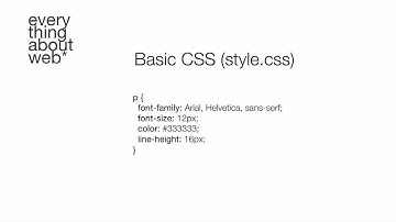 The Basics of CSS