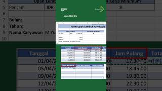 Menghitung Uang Lembur pake Microsoft Excel