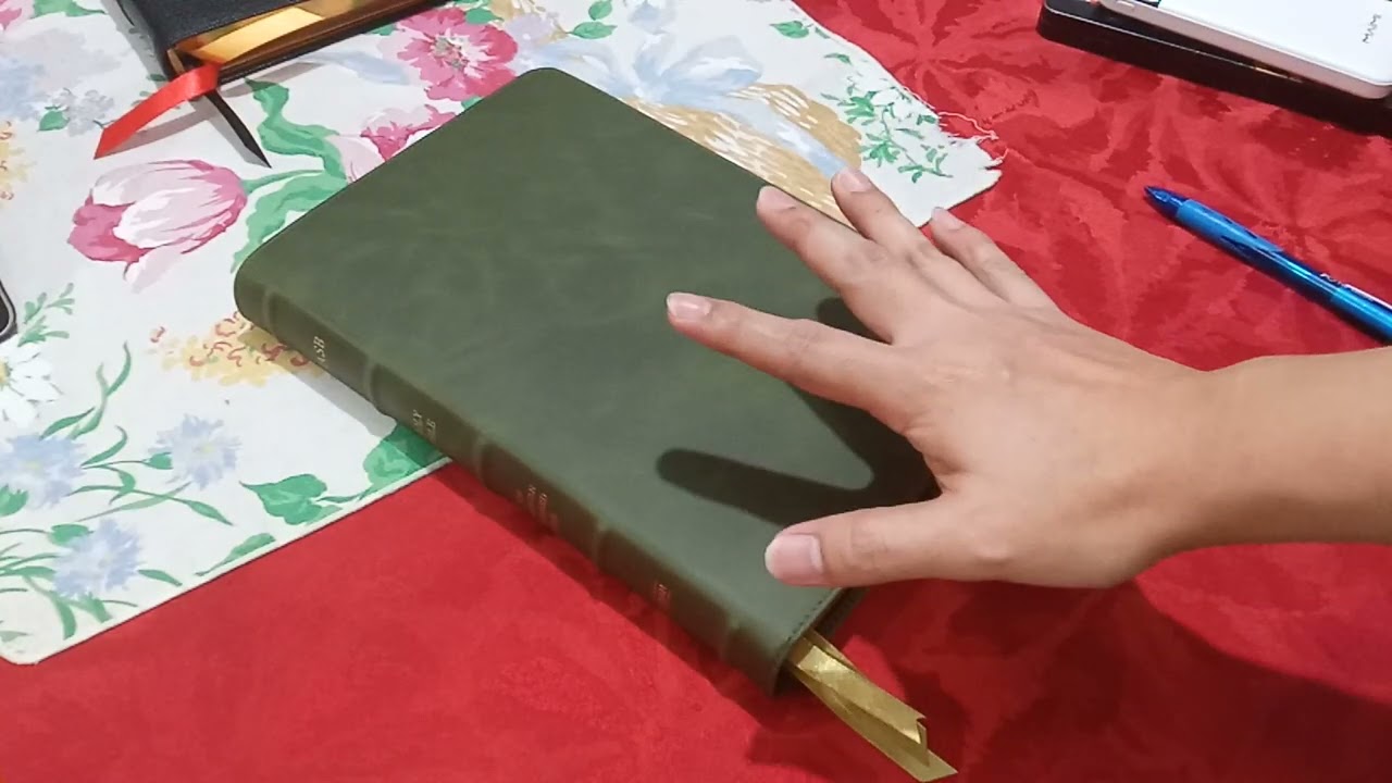 Bible Review Program: New American Standard Bible 2020 LargePrint Thinline in Marbled Olive Calfskin