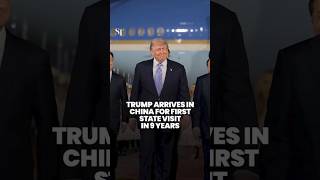 Flags and fanfare for Trump’s arrival in China