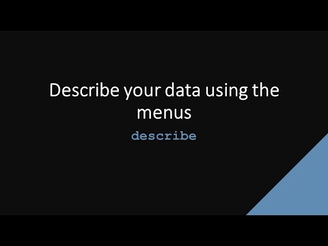 SDAS Stata TechTok - describe (menu version)