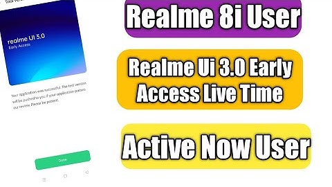 Realme 8i Realme Ui 3.0 Early Access Live Time | Active Now User