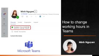 How to change working hours in Teams #minhacademy #msteams #workhours