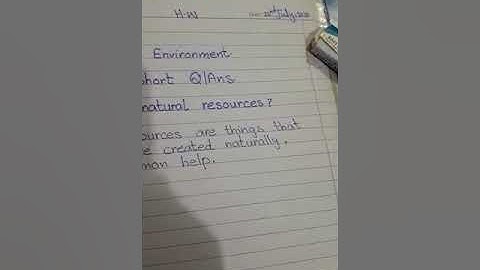 Class 4 (Science), Unit #5 "Environment" Short Q/A #3.