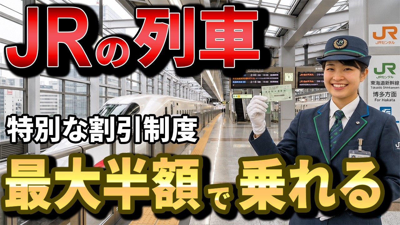 チッポ！今だけ！50%割引！早い者勝ち！年内特別価格！ 最大半額！】50歳以上が対象！JRの新幹線・特急が割引になる制度13選