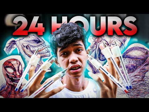 Drawing For 24 Hours Straight With 6 Ballpens