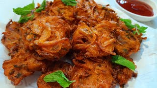 Crispy Snacks Recipe | Quick Snacks Recipe | Onion Pakora | Kiyaan's kitchen