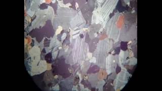 PLAGIOCLASE thin section under Polarizing Microscope