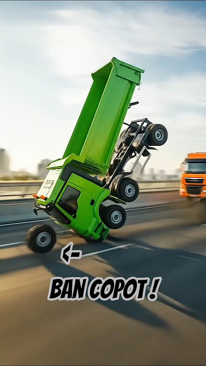 Truk Oleng Mobil Dump Truck Aksi Jumping Sempurna !! #trukoleng #dumptruck #truck