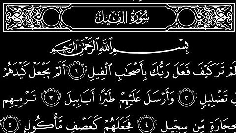 سورة ألفيل تلاوت قرآن الشيخ (عبد الرحمن الشحات)