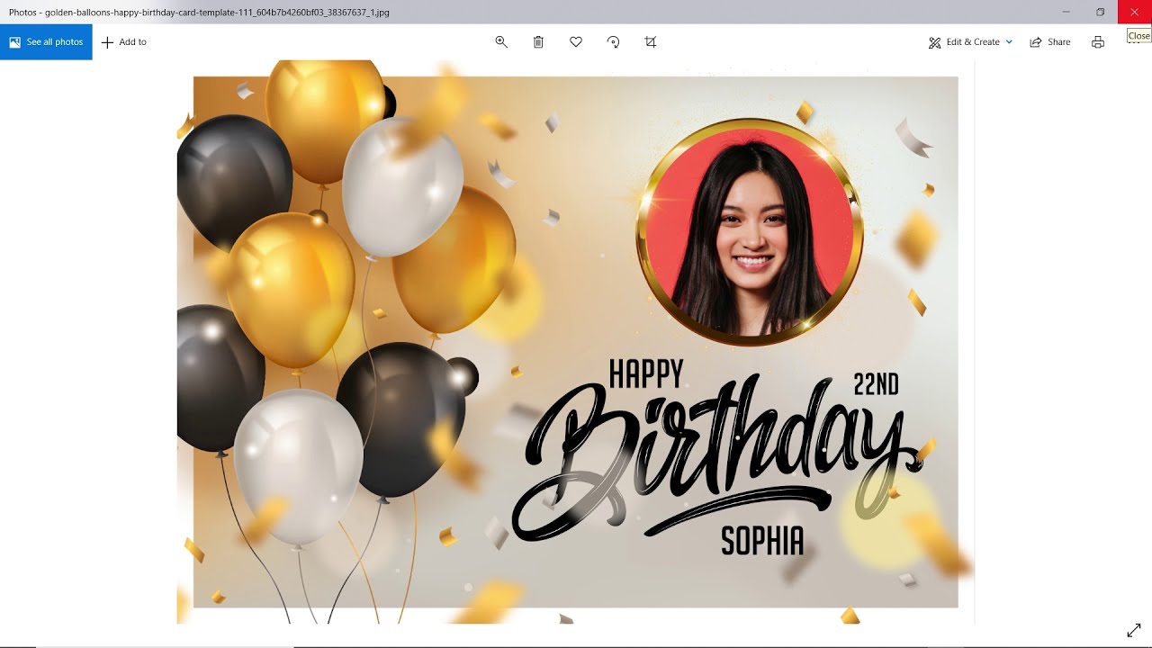 How to personalize Birthday Card template in Corjl.