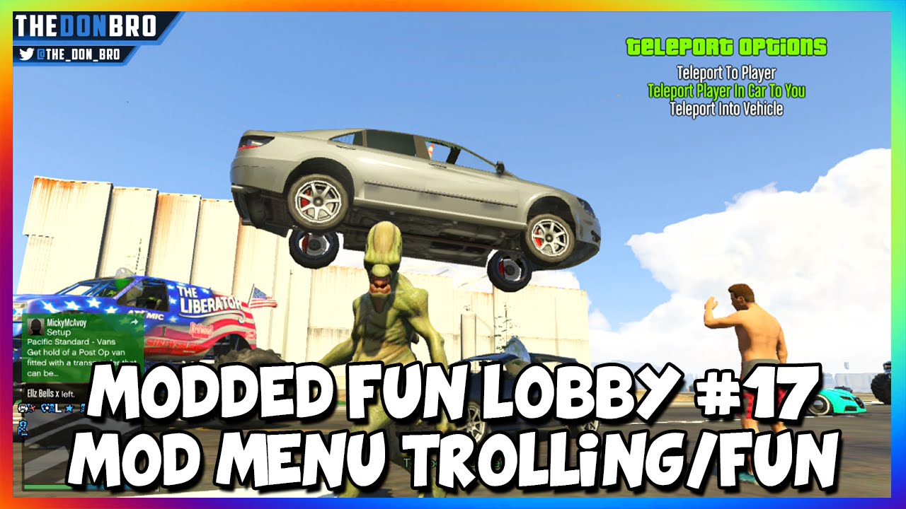 GTA 5 ONLINE - MODDED FUN LOBBY #17 - MOD MENU TROLLING-FUN (GTA 5 MODS)