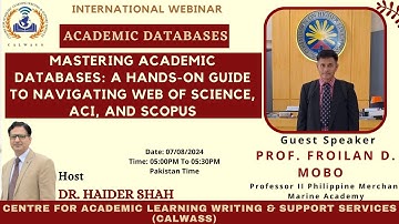 Mastering Academic Databases: A Hands-On Guide to Navigating Web of Science, ACI, and Scopus