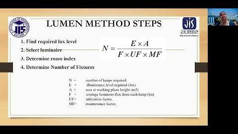 NUMERICAL ON LIGHTING CALCULATION