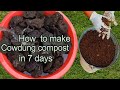 How to make compost from cow dung | How to decompose cow dung