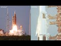 Artemis SLS rocket vs Apollo Saturn V rocket launches