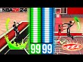 99 3 point rating  99 driving dunk is unstoppable on nba 2k24 best slasher build