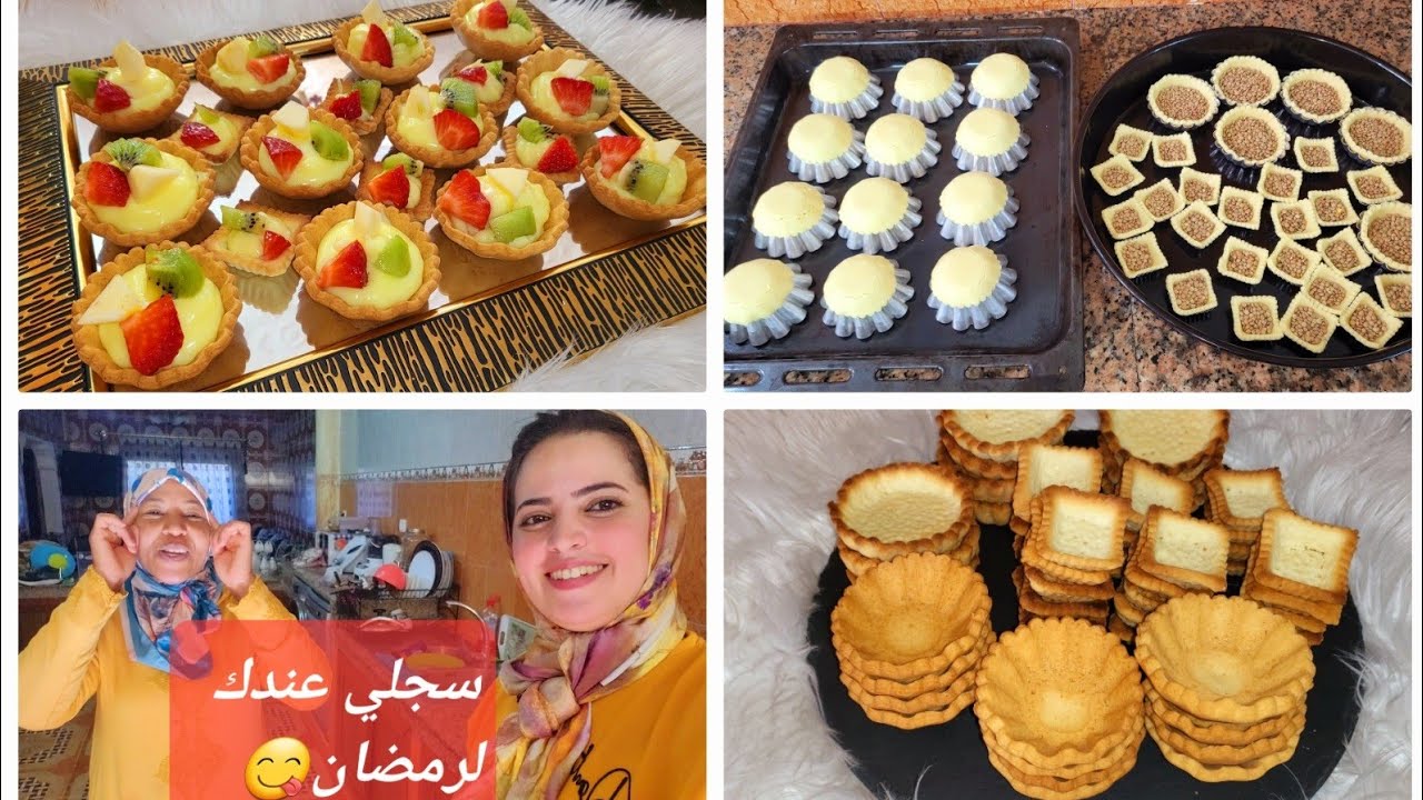تحضيرات رمضان 2022.ميني طارت بالفواكه وعجين سهل وكريمة لذيذة.قش قش طيرتها مني خلعة🥴
