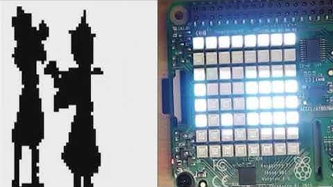 Raspberry pi sensehat bad apple demo
