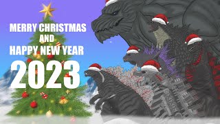 Merry Christmas and Happy New Year with Godzilla and Kaiju