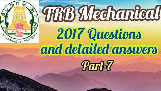 Trb polytechnic mechanical 2017 Question and Answers PART-7