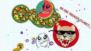 Agar.io: SPLITRUNNING GALORE!! BIGGEST REVERSE TRICKSPLIT EVER | Agar.io Teaming Gameplay