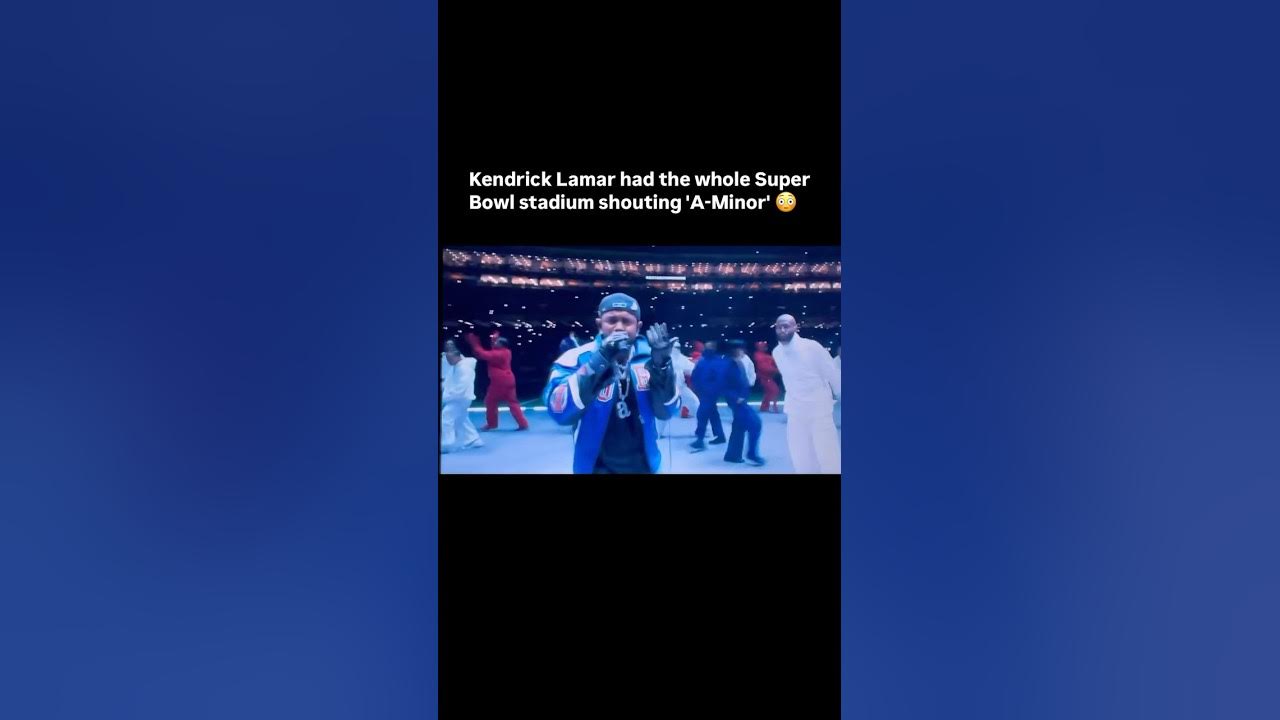 Kendrick Lamar had everyone at the Super Bowl chanting “A-MINOR” while performing “Not Like Us” #rap Kendrick Lamar had everyone at the Super Bowl chanting “A-MINOR” while performing “Not Like Us” #rap