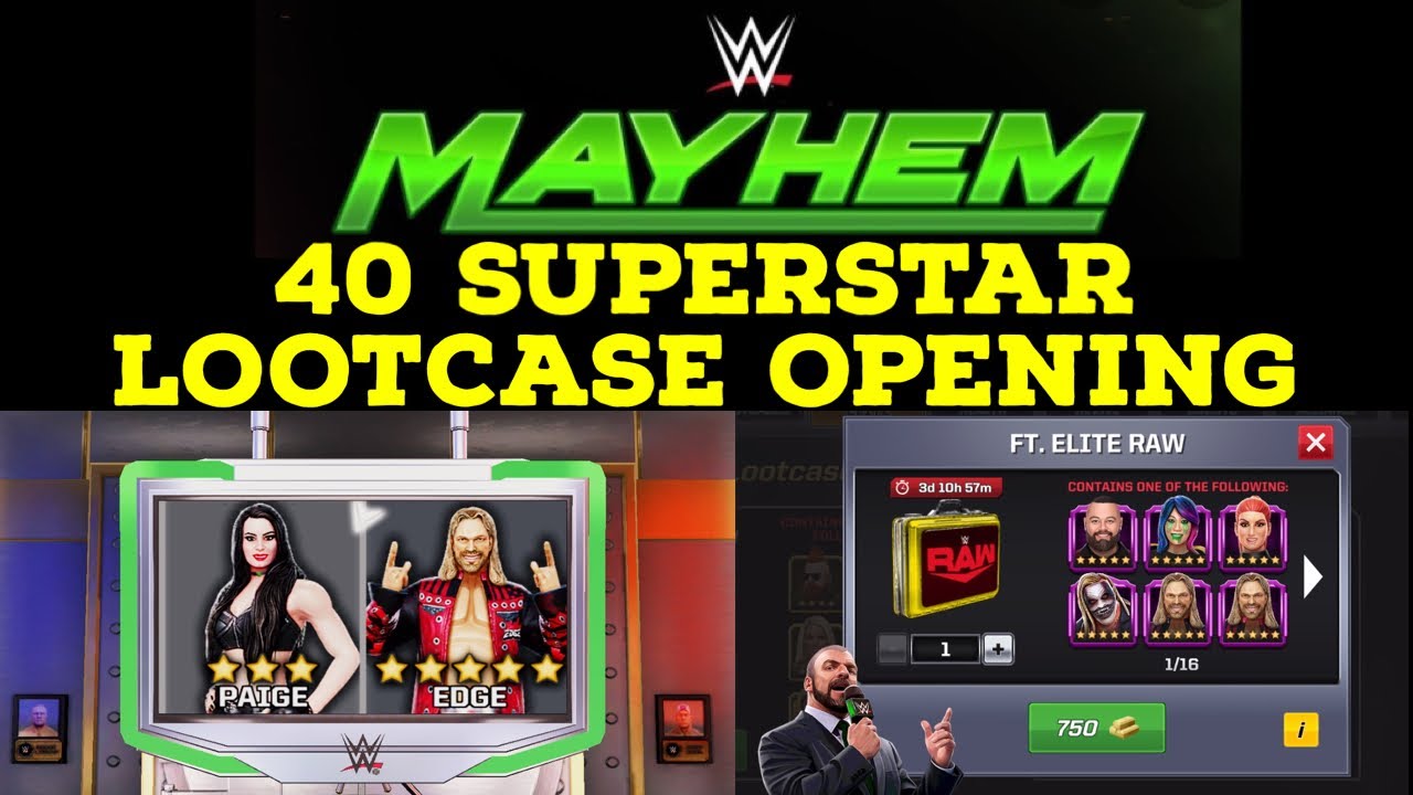 WWE Mayhem - 40 Superstar Lootcase Opening