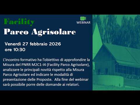 FACILITY PARCO AGRISOLARE: La nuova misura e le modalità di presentazione delle richieste