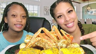 Real Mukbang Snow Crab Legs Seafood Boil. What are y'all doing this Summer? Smackalicious Sauce