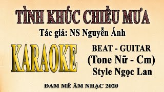 Karaoke TÌNH KHÚC CHIỀU MƯA Tone Nữ Guitar