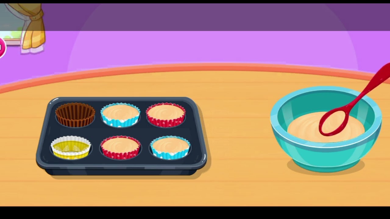 Cup cake 🍰 recipe/ cooking kichen set game 