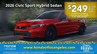2026 Honda Civic Hybrid Sport Lease $249/mo in Los Angeles | Happy Honda Days Deals | Honda DTLA