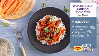 MAGGI® Recette Facile! - Wok de bœuf Teriyaki, soja miel