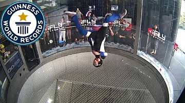 Most head spins in a wind tunnel - Guinness World Records