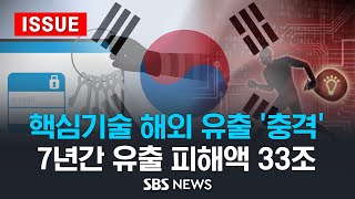 핵심기술 해외 유출 '충격' .. 7년간 유출 피해액 33조 (이슈라이브) / SBS