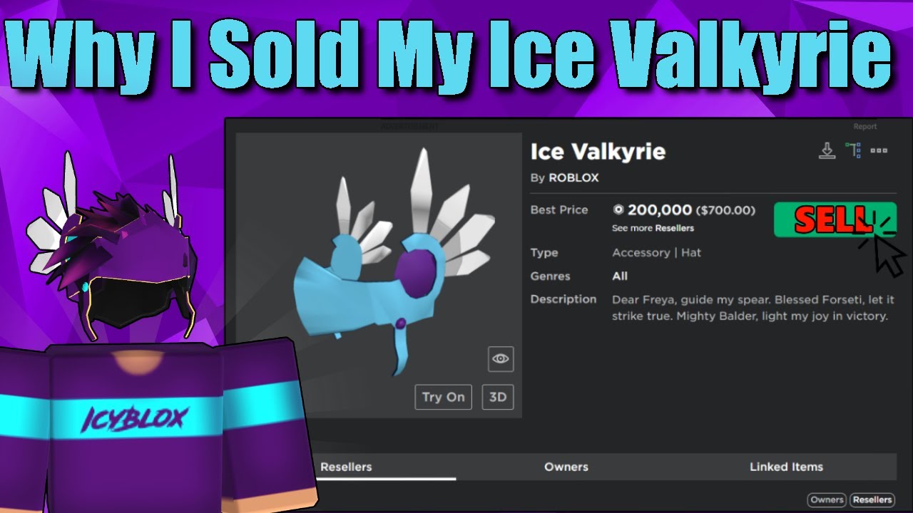 Why I Sold My Ice Valkyrie Youtube - roblox valkyrie gfx