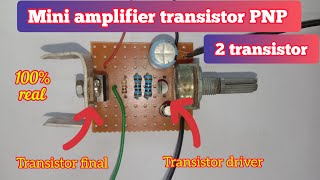 Amplifier mini dengan transistor PNP