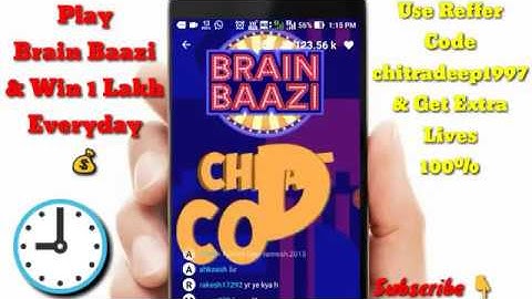 BRAIN BAAZI CHEAT CODE FOR 16TH MAY AT 9:00 PM | CHEAT CODE | WIN 1 LAKH RUPEES 💰 | #Brainbaazi
