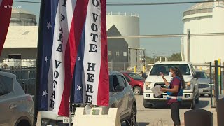 Tarrant County residents show up to register to vote, drop off mail-in ballots